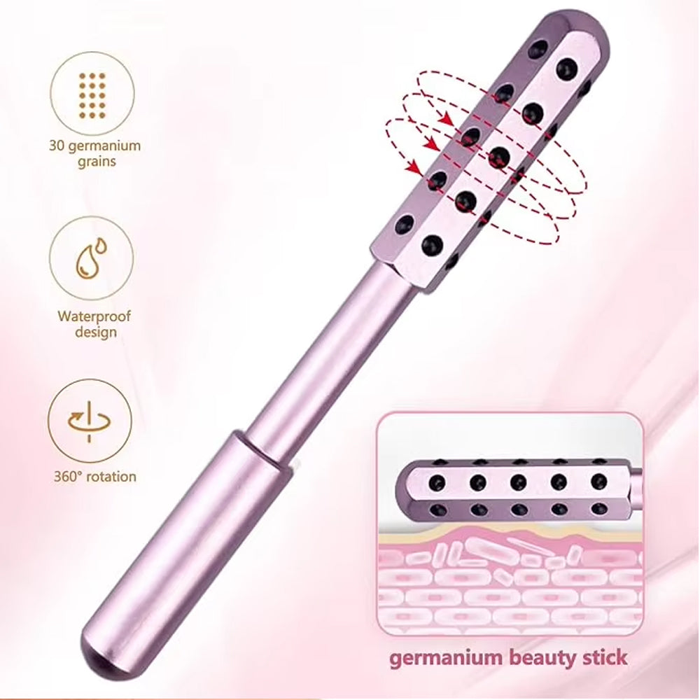 Germanium Beauty Stick Roller – 30 Stone Facial Sculpting Wand