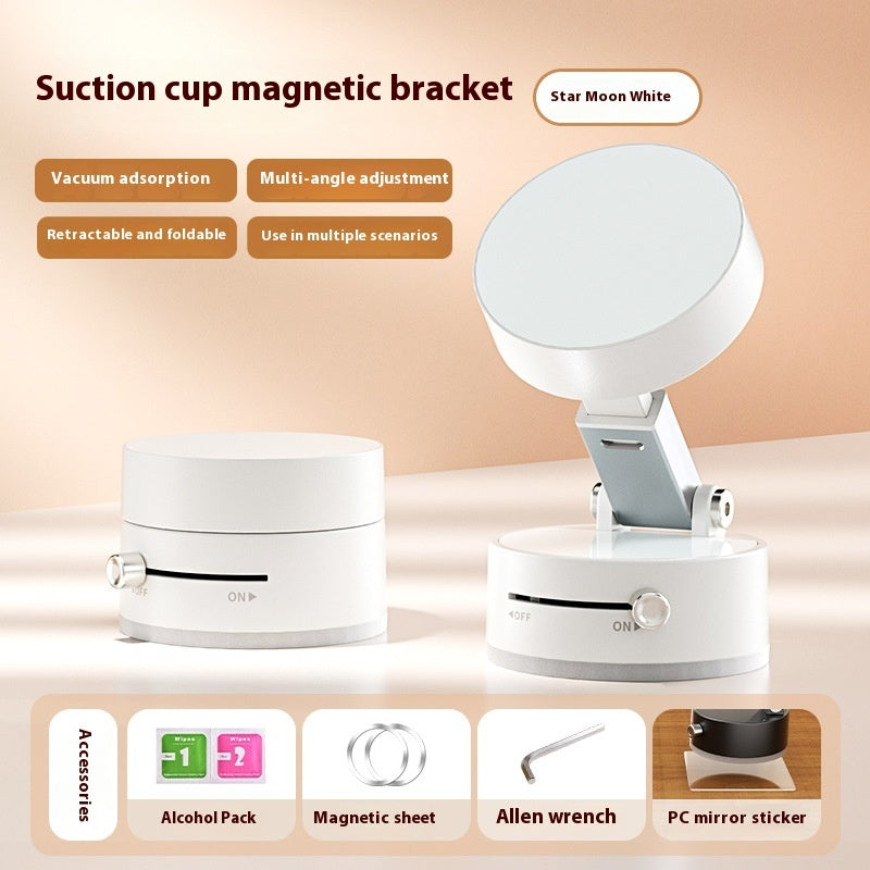 Foldable Magnetic Vacuum Car Phone Holder – 360° Rotating Suction Cup Mount for Hands-Free Navigation & Dashboard Use