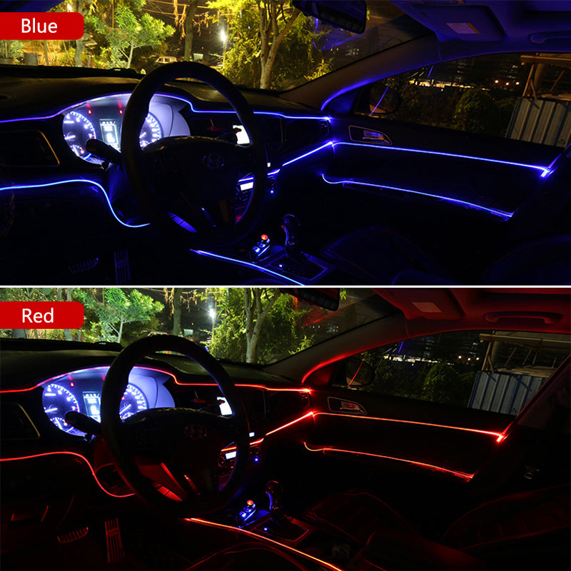 RGB LED Car Strip Lights – USB & 12V Neon Interior Ambient Lighting Kit for Car, Bike & Party Decoration