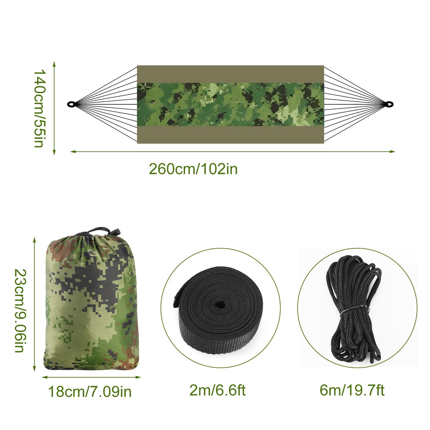 Portable Camping Hammock with Mosquito Net – 210T Parachute Nylon Outdoor Gear