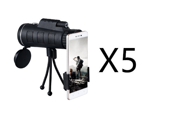 HD Monocular Telescope with Phone Clip & Tripod – High Power Zoom Scope for Smartphone Photography, Camping & Wildlife Viewing