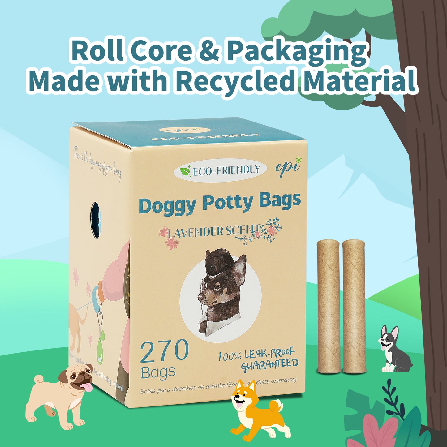 Eco-Friendly Biodegradable Dog Poop Bags – Compostable Pet Waste Bags
