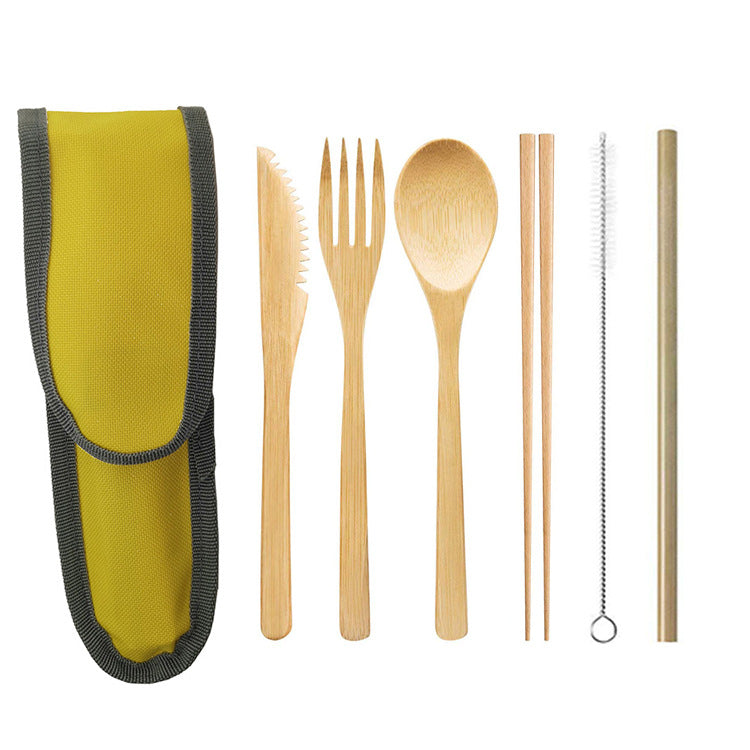 Eco-Friendly Reusable Bamboo Travel Cutlery Set