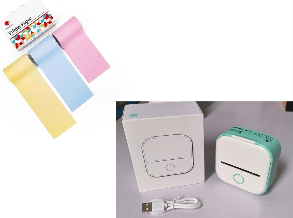 Portable Mini Thermal Label Printer – Bluetooth-Compatible Home & Student Photo Printer for Price Tags & Labels
