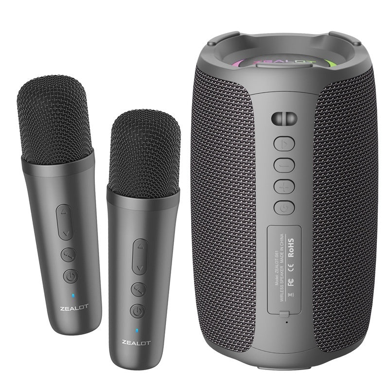 Portable Bluetooth Speaker & Wireless Karaoke Mic System