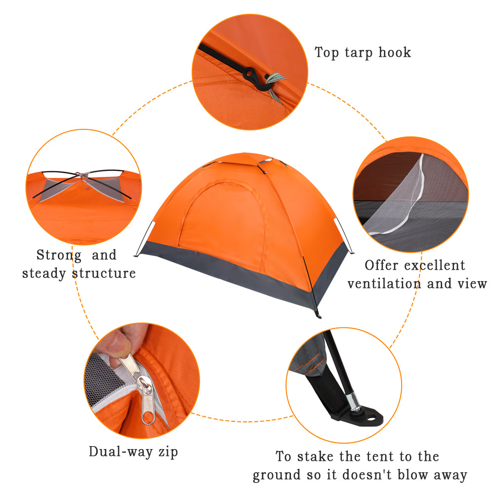 Single-Person Waterproof Pop-Up Camping Tent