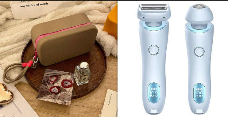 2-in-1 USB Rechargeable Women’s Epilator & Electric Trimmer – Painless Hair Removal Razor for Face, Legs, Bikini & Underarms
