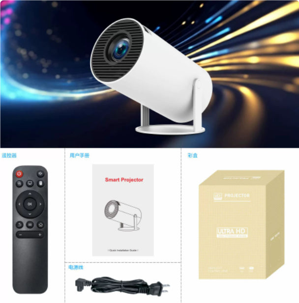 HY300 Ultra HD Mini Projector – Portable 4K WiFi Smart Home Theater