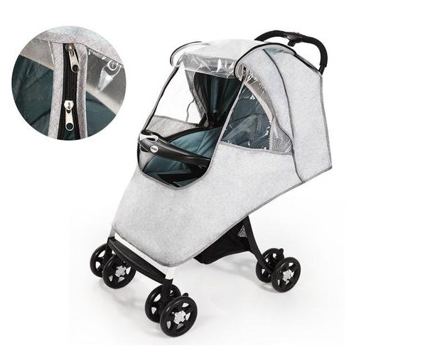 Universal Baby Stroller Rain Cover with Windproof & Warm Weather Protection