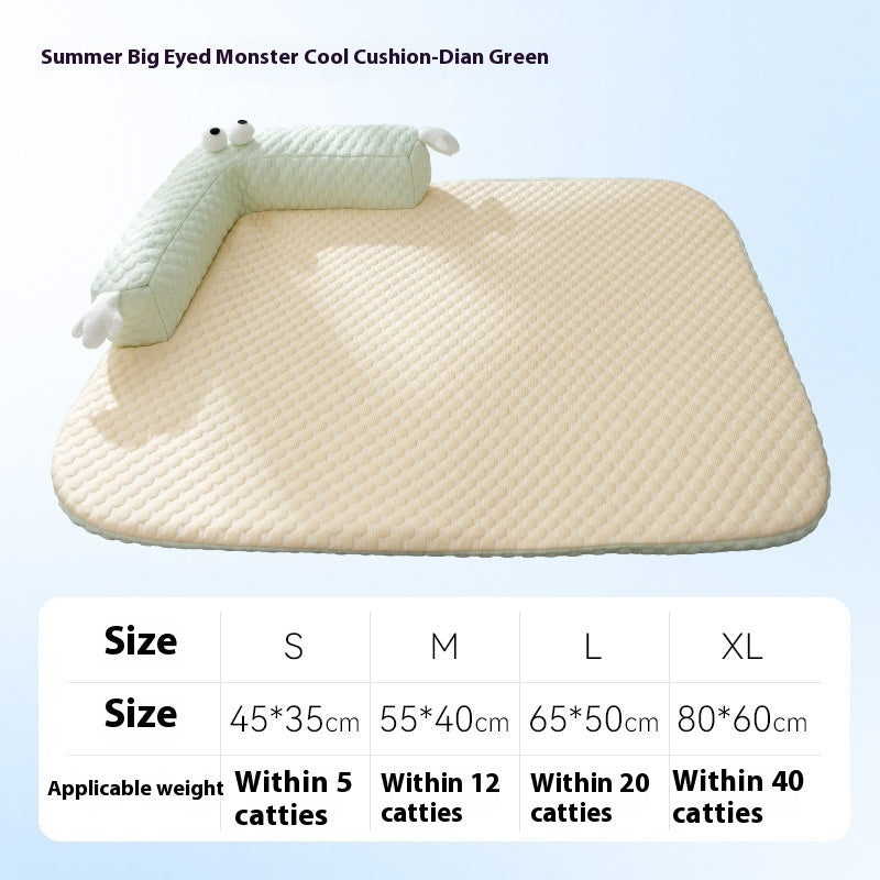 Cooling Dog Bed Breathable Pet Mat – Soft PP Cotton Washable Summer Cooling Bed for Dogs & Cats
