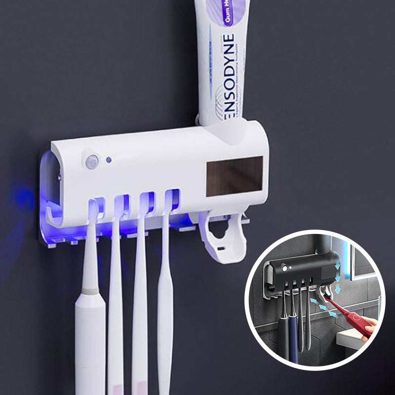 Intelligent UV Toothbrush Sterilizer & Automatic Toothpaste Squeezer Station