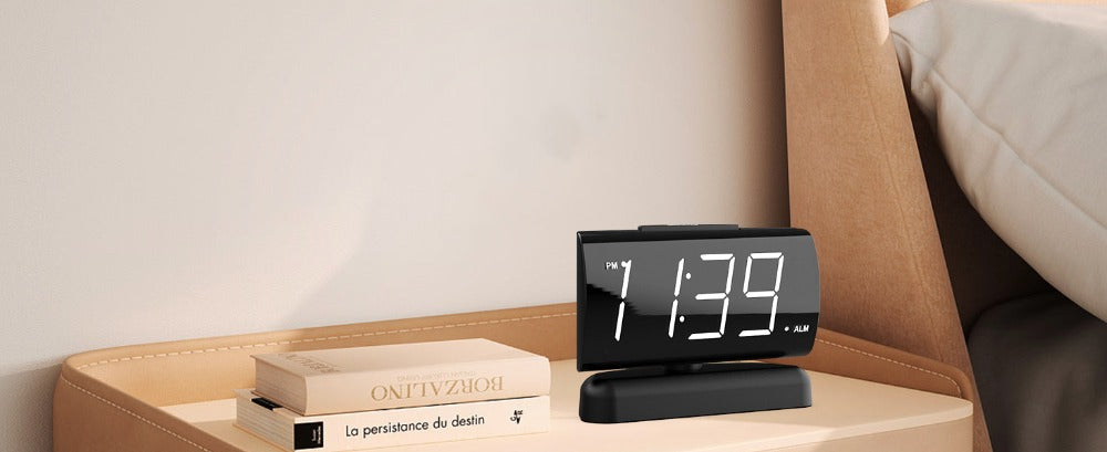 LED 90° Rotating Display Clock – Digital Modern Table Clock