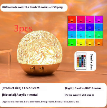 RGB Water Ripple Projector Light – Crystal LED Mood Lamp for Gaming Setup, Desk Aesthetic & Room Transformation