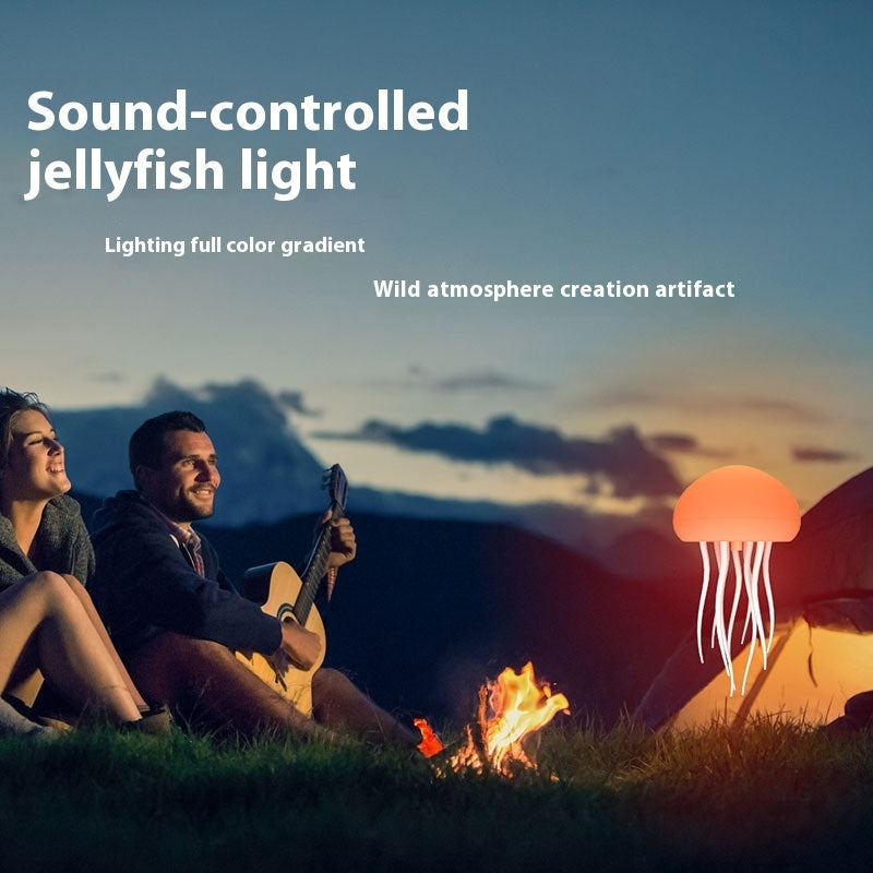 LED Jellyfish Mood Lamp – Color Changing Night Light with Floating Jellyfish, USB Portable Smart Table Lamp for Bedroom, Desk & Relaxation Decor