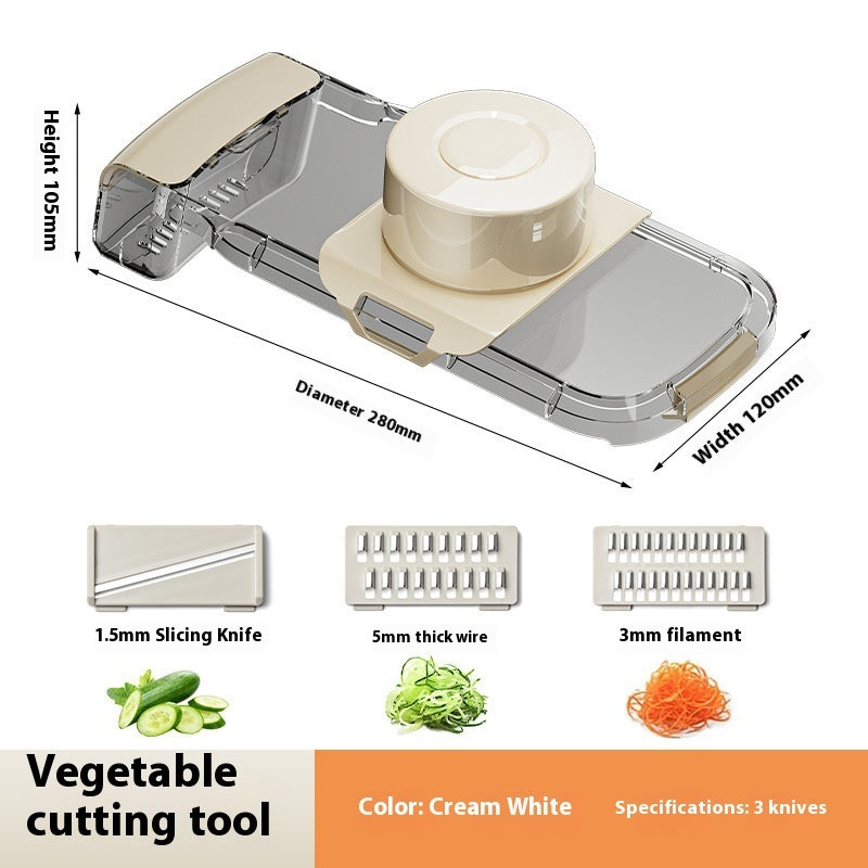 2-In-1 Multifunctional Vegetable Cutter & Dicer – Food Chopper with Draining Basket