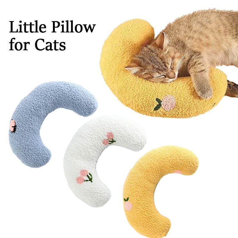 U-Shaped Pet Pillow Bed – Plush Cat & Small Dog Comfort Cushion