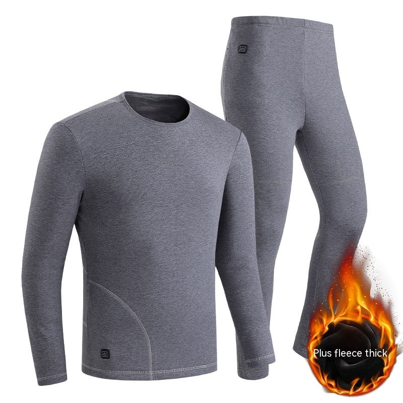 USB Heated Long Johns Suit – Tech Thermal Base Layer with USB Power Warmth