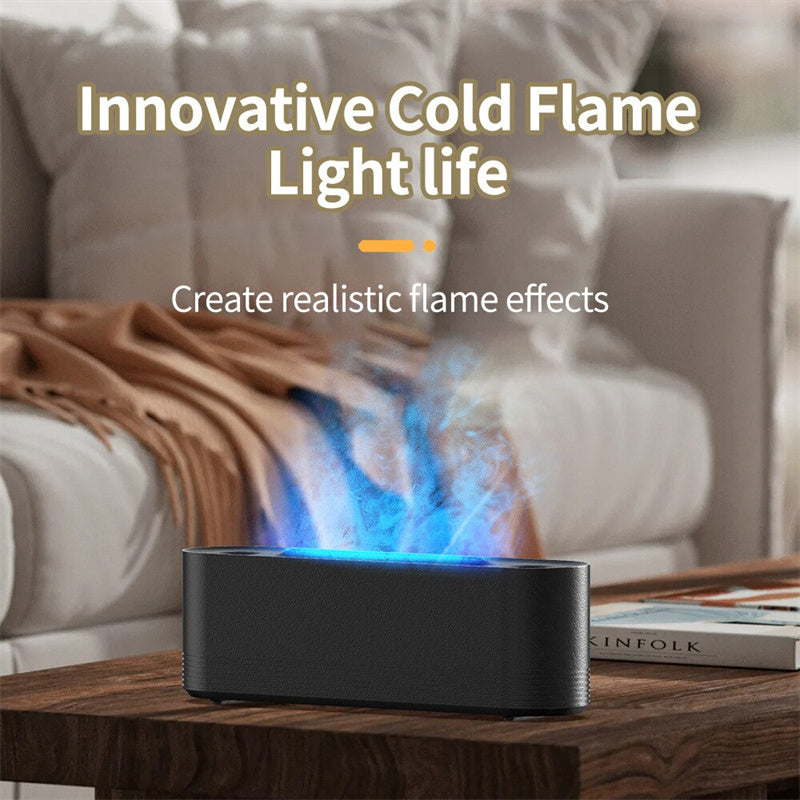 Flame Air Humidifier and LED Aroma Diffuser for Home Decor
