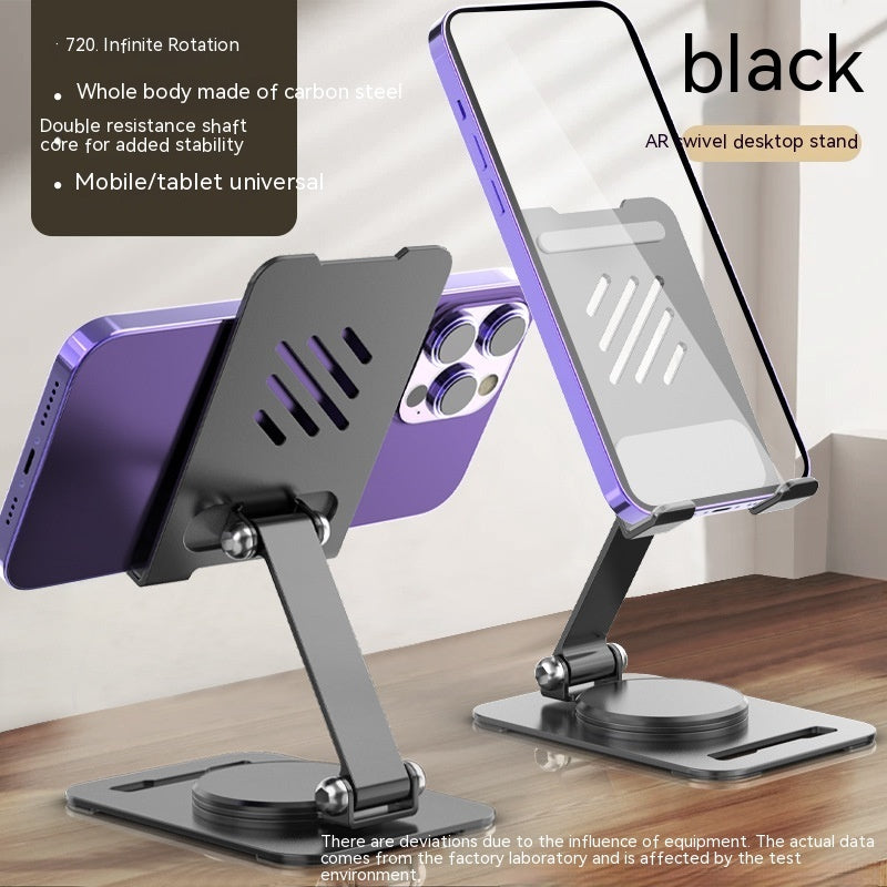 360° Rotating Metal Desk Phone Stand – Adjustable Smartphone & Tablet Holder for Office Setup