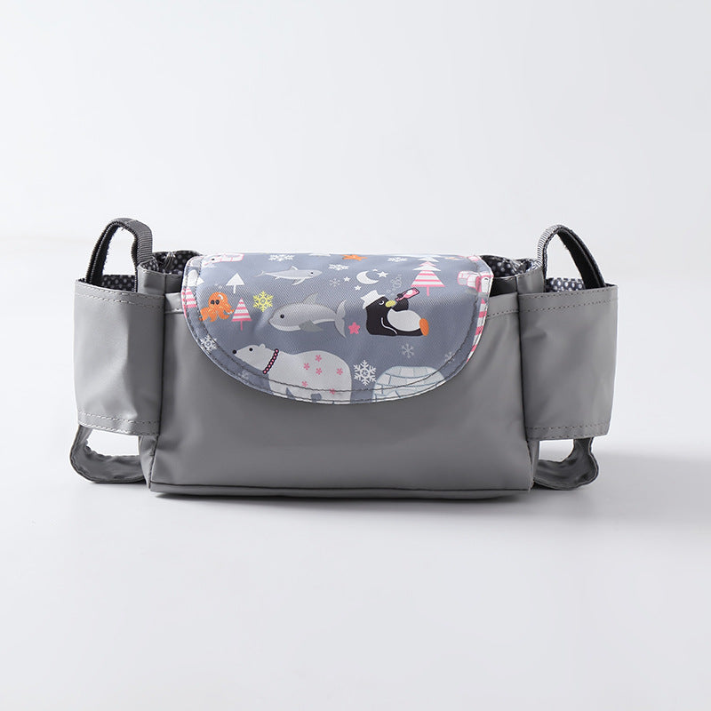 Multifunction Baby Stroller Organizer Bag with Cup Holder – Waterproof Diaper Storage & Travel Hanging Caddy