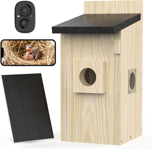 Smart Solar Birdhouse with 4MP HD Camera