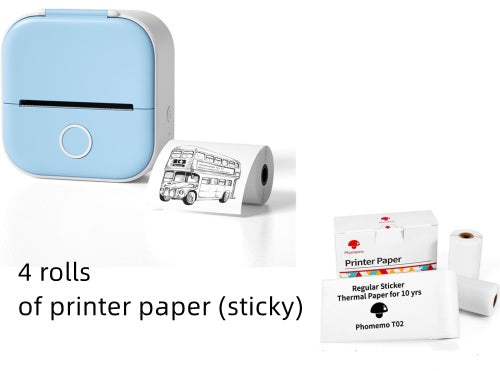 Portable Mini Thermal Label Printer – Bluetooth-Compatible Home & Student Photo Printer for Price Tags & Labels