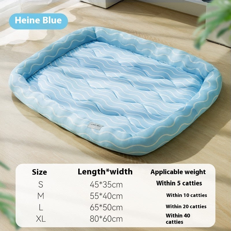 Cooling Dog Bed Breathable Pet Mat – Soft PP Cotton Washable Summer Cooling Bed for Dogs & Cats