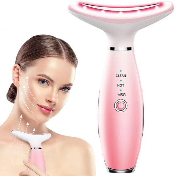 3-Mode Facial & Neck Massager — Warm Therapy Beauty Device