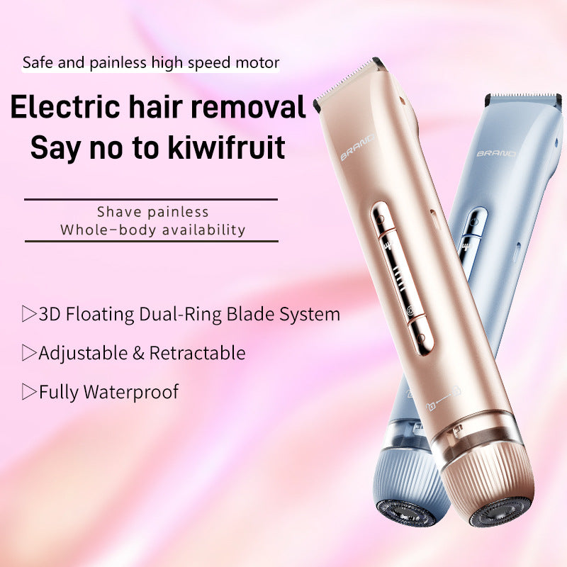 2-in-1 USB Rechargeable Women’s Epilator & Electric Trimmer – Painless Hair Removal Razor for Face, Legs, Bikini & Underarms