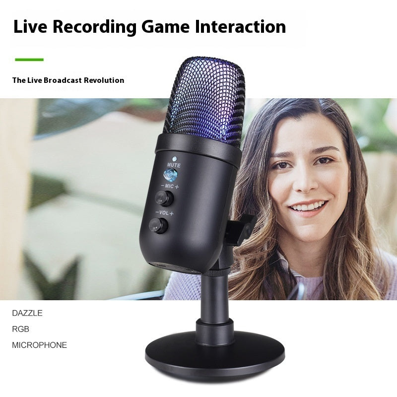 RGB USB Gaming Microphone – Streaming Mic for PC, Mobile & Content Creation Setup