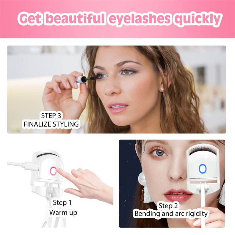 USB Heated Eyelash Curler — Salon-Style Lash Lift Tool