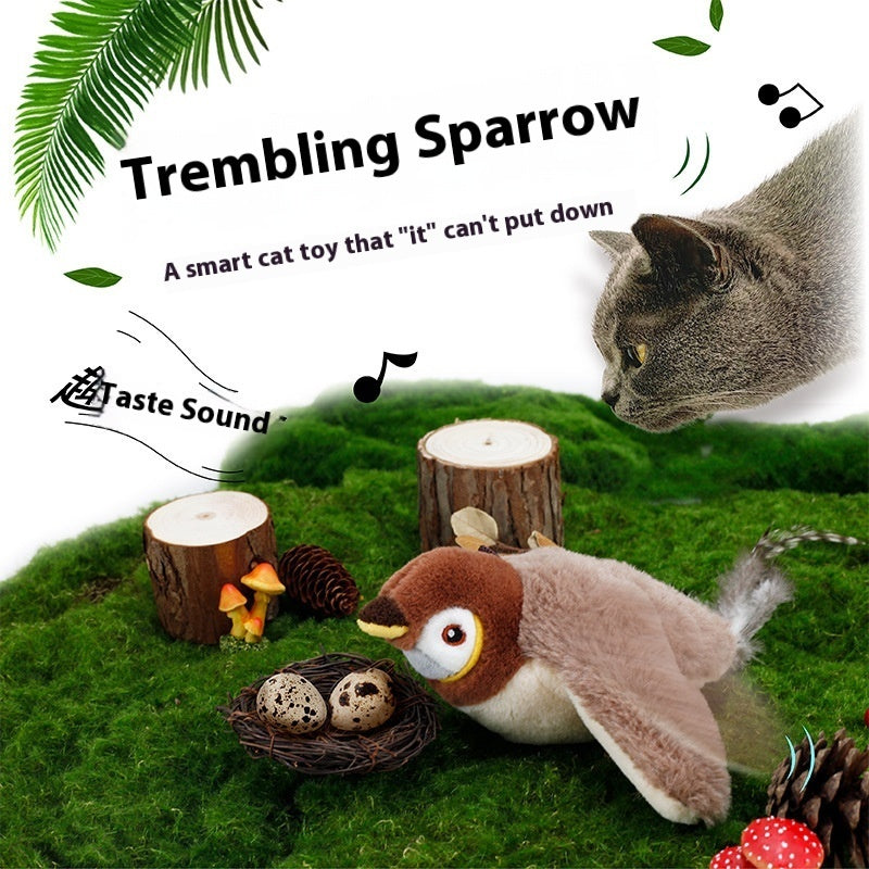 Interactive Flapping Bird Cat Toy – USB Rechargeable Realistic Chirping Pet Toy for Indoor Cats