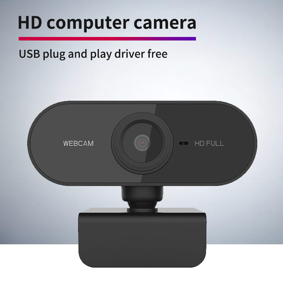 1080P Rotatable USB Webcam with Built-In Microphone