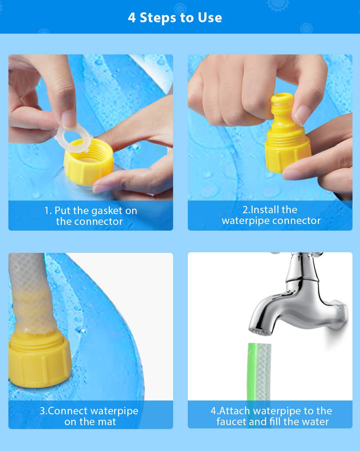 Kids Splash Pad Sprinkler Mat for Outdoor Water Play & Summer Backyard Fun