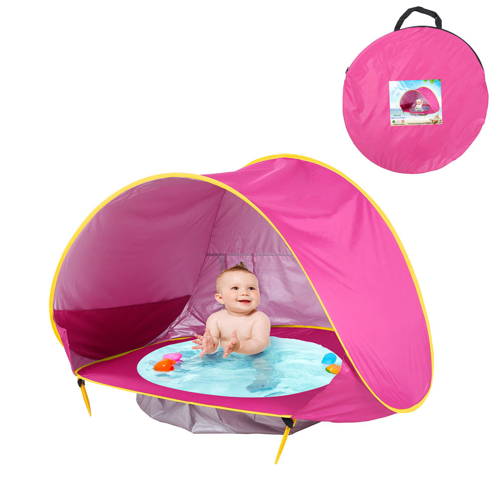 Portable Baby Beach Tent with UV Protection & Mini Splash Pool for Toddlers