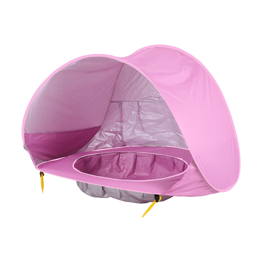 Portable Baby Beach Tent with UV Protection & Mini Splash Pool for Toddlers