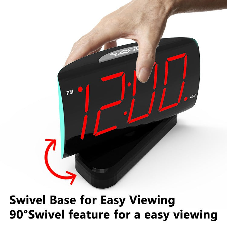 LED 90° Rotating Display Clock – Digital Modern Table Clock