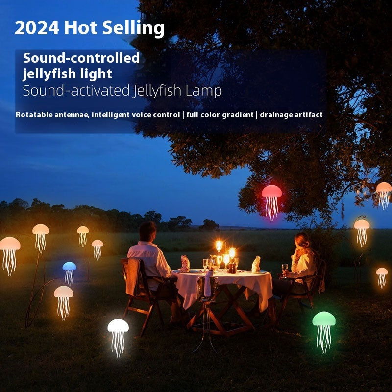 LED Jellyfish Mood Lamp – Color Changing Night Light with Floating Jellyfish, USB Portable Smart Table Lamp for Bedroom, Desk & Relaxation Decor