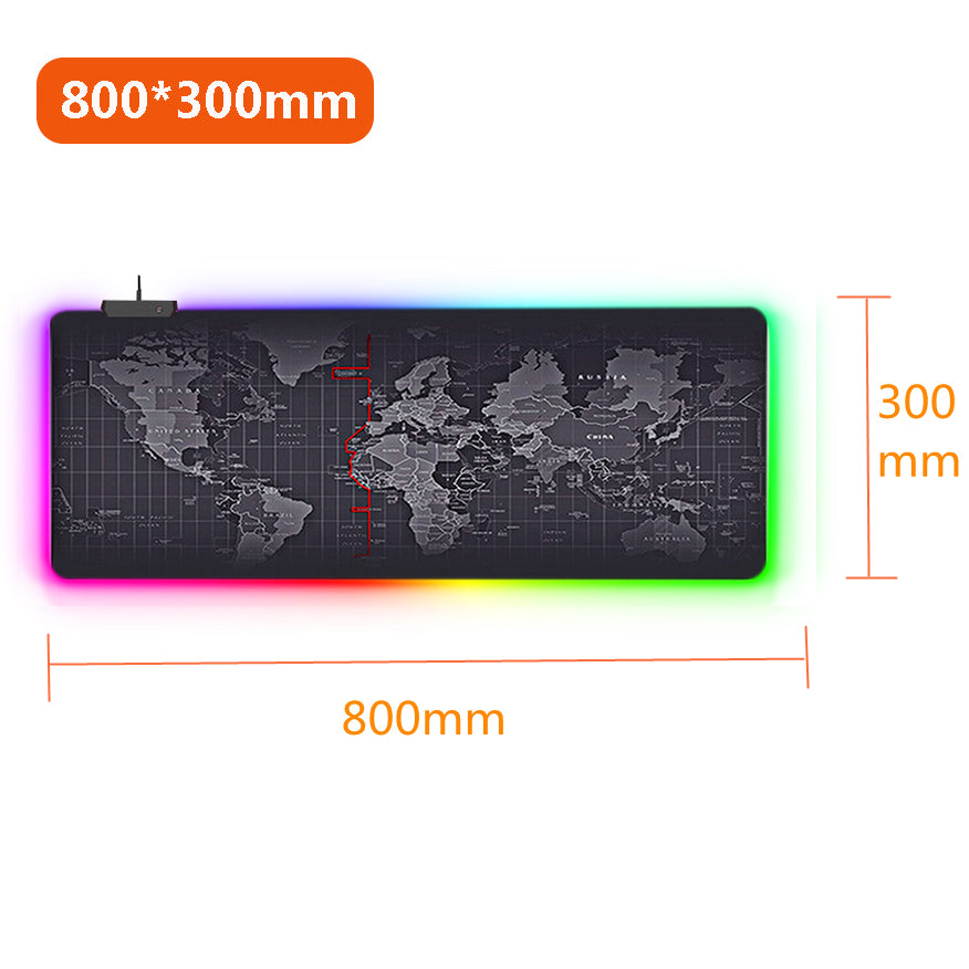 RGB Large Gaming Mouse Pad – Waterproof LED Desk Mat for Keyboard and Gaming Mouse