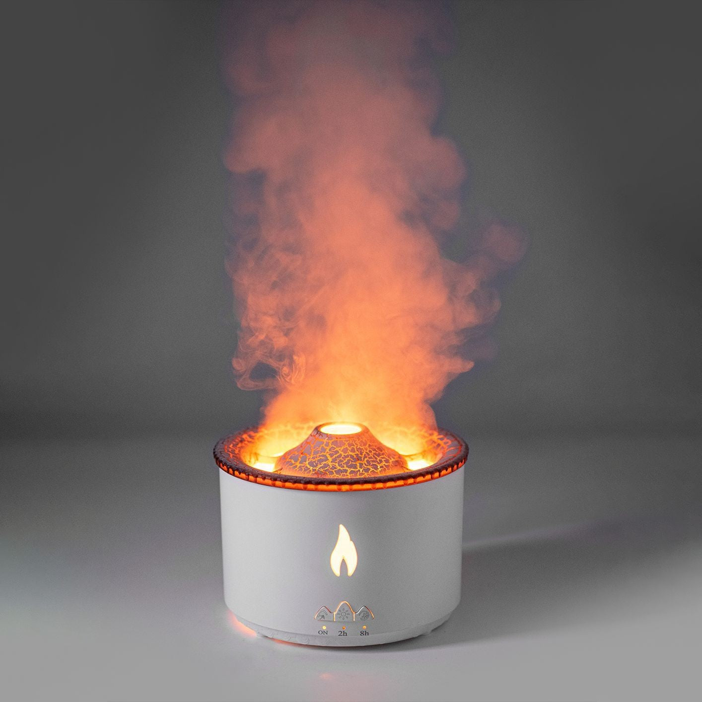 Ultrasonic Volcano Flame Humidifier Diffuser with Jellyfish Mist & LED Night Light – Essential Oil Aromatherapy Air Humidifier for Home Bedroom Decor