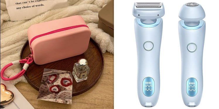 2-in-1 USB Rechargeable Women’s Epilator & Electric Trimmer – Painless Hair Removal Razor for Face, Legs, Bikini & Underarms
