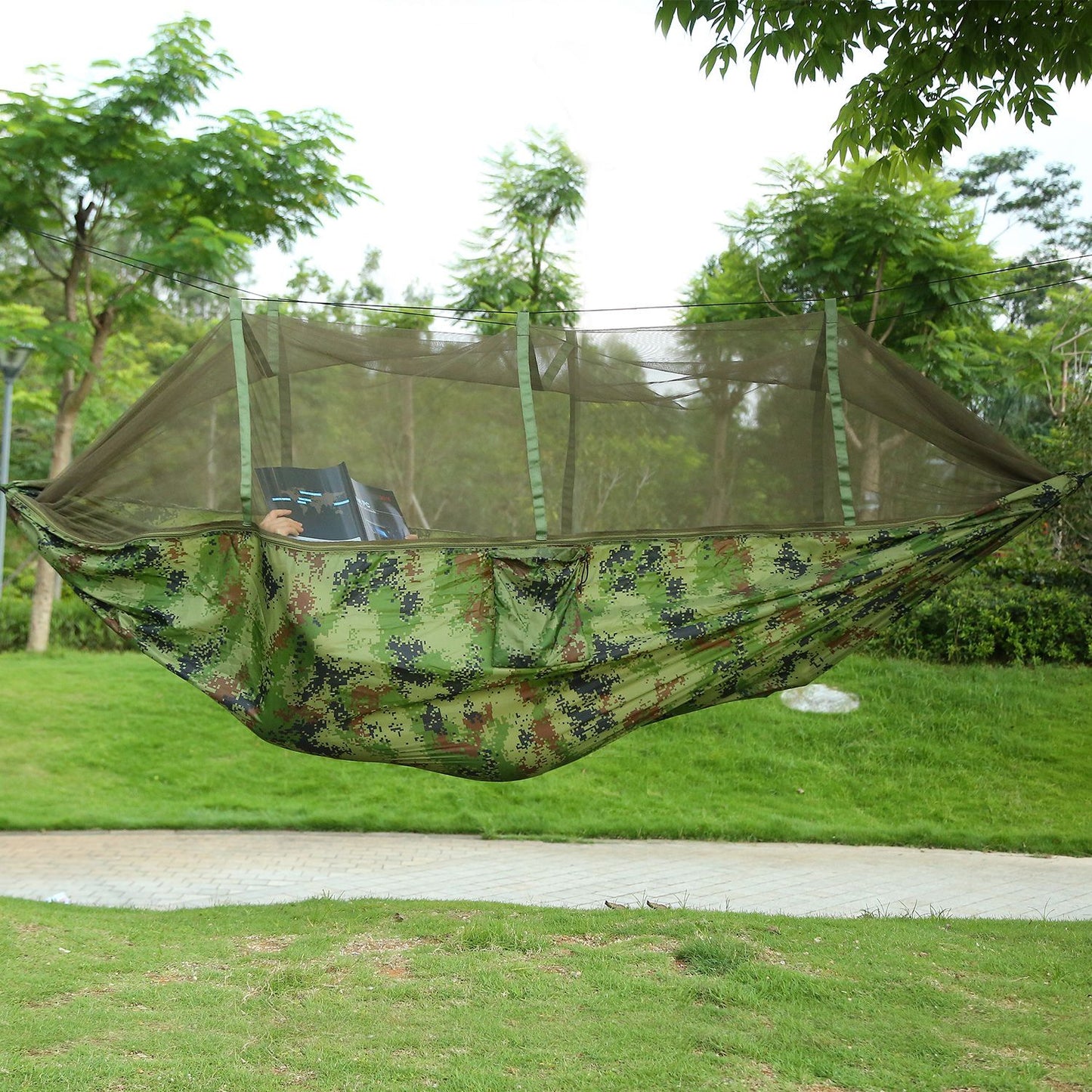 Portable Camping Hammock with Mosquito Net – 210T Parachute Nylon Outdoor Gear