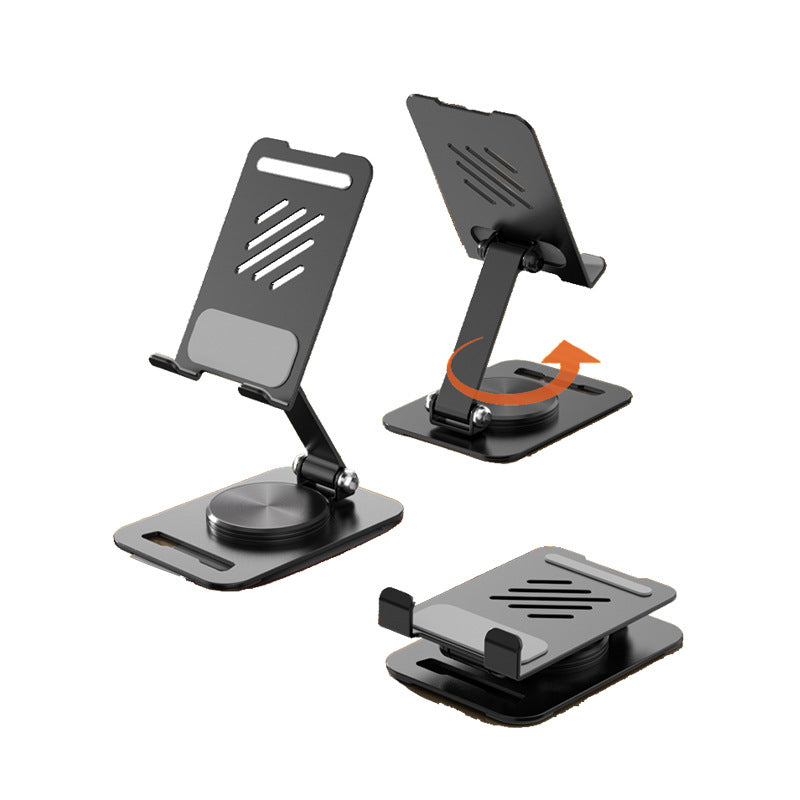 360° Rotating Metal Desk Phone Stand – Adjustable Smartphone & Tablet Holder for Office Setup