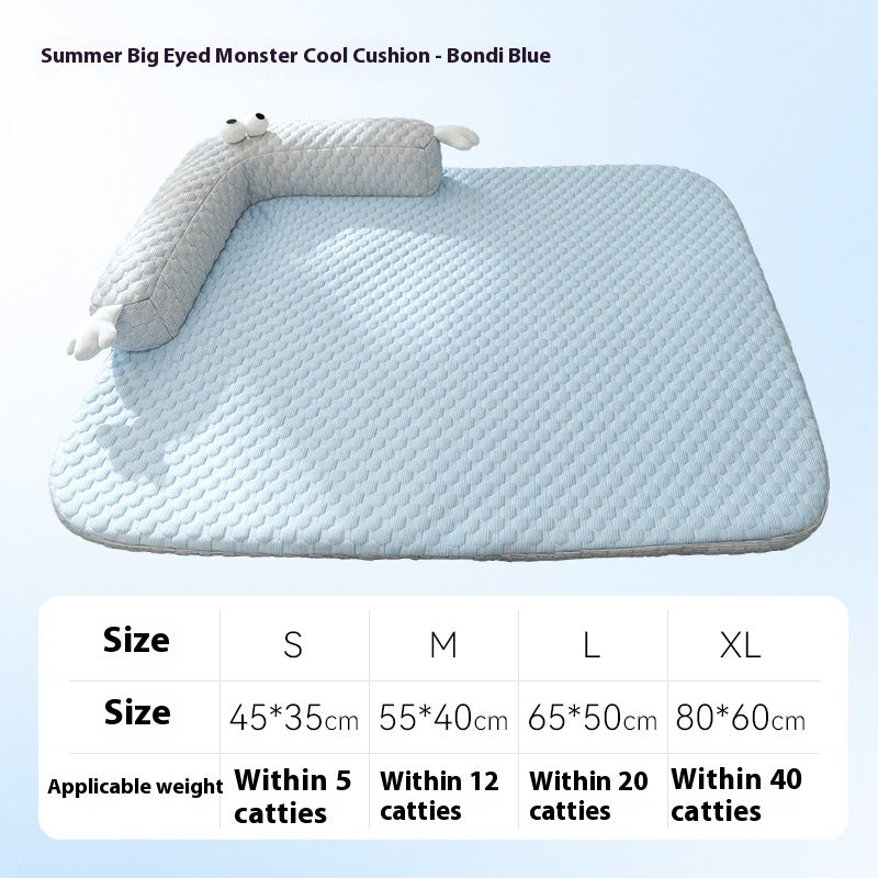 Cooling Dog Bed Breathable Pet Mat – Soft PP Cotton Washable Summer Cooling Bed for Dogs & Cats