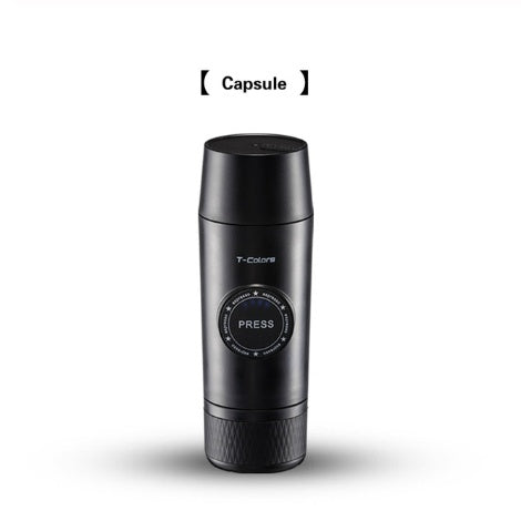 Portable Rechargeable Mini Espresso Machine – Electric Travel Coffee Maker for Capsules & Ground Coffee with 18 Bar Pressure