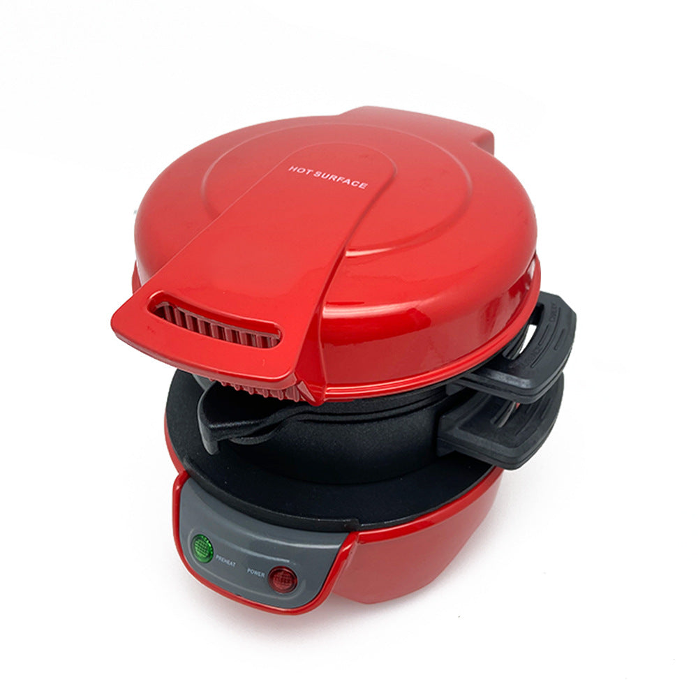 3-in-1 Breakfast Sandwich Maker & Waffle Iron with Egg Cooker Ring – Multifunction Electric Breakfast Machine for Quick Meals