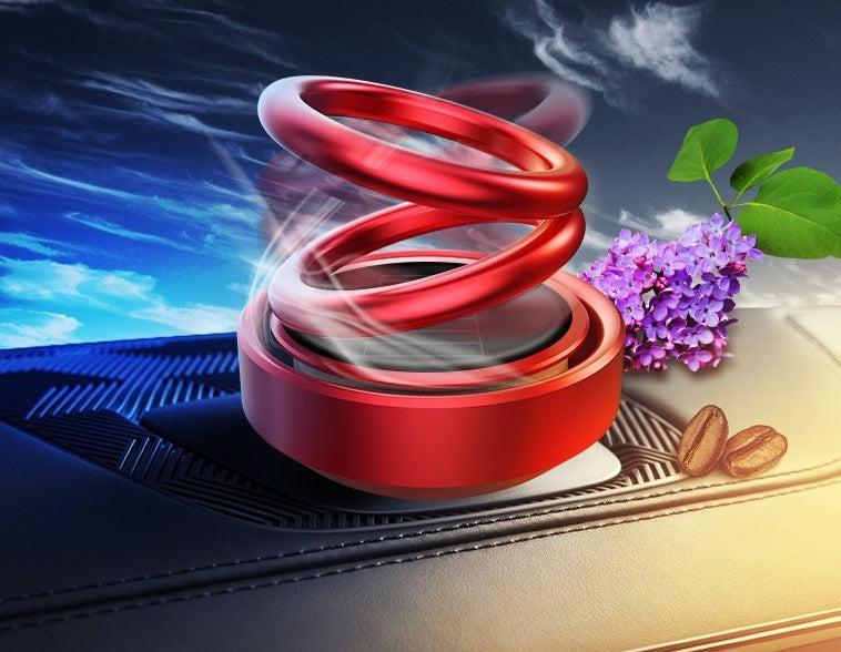Solar Powered Rotating Car Air Freshener – Automatic Aromatherapy Diffuser Dashboard Perfume with 360° Rotation
