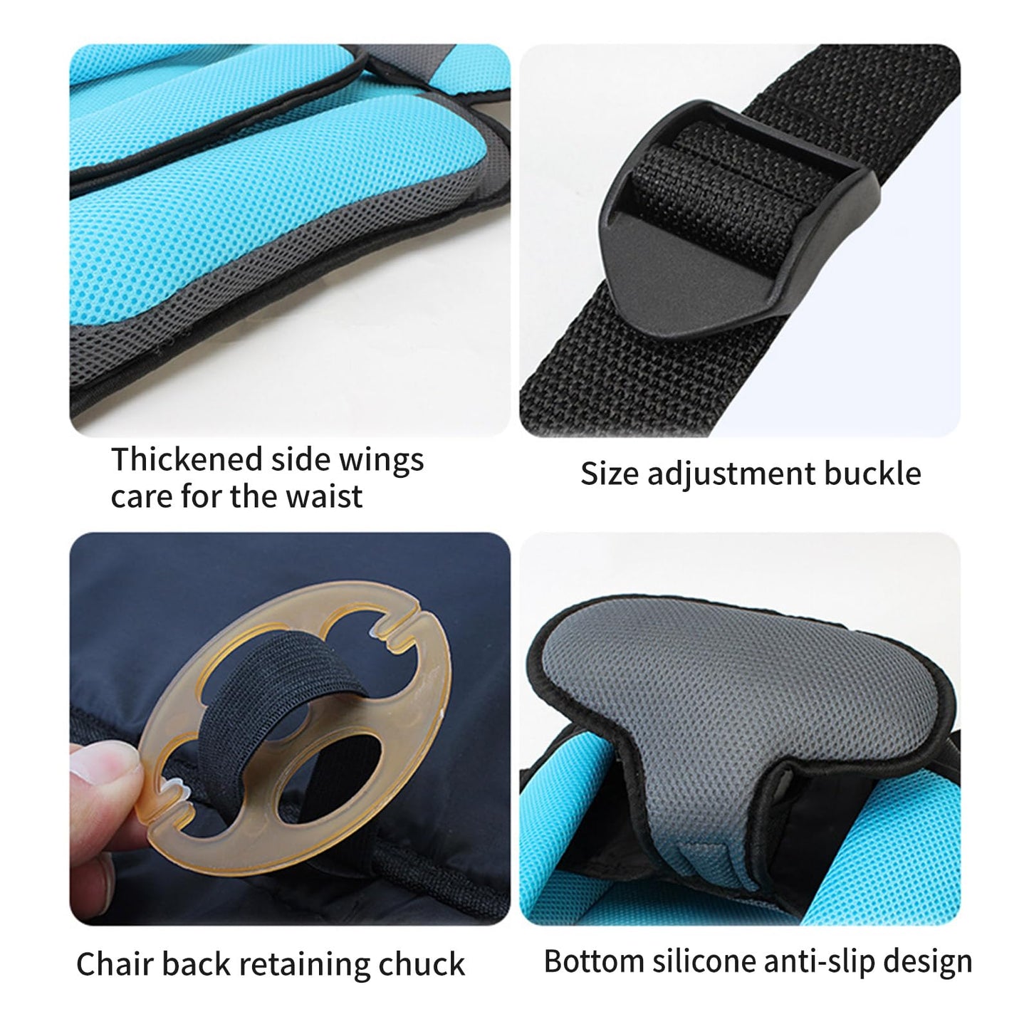 Portable Baby Safety Seat Pad with 5-Point Harness for Car & Stroller