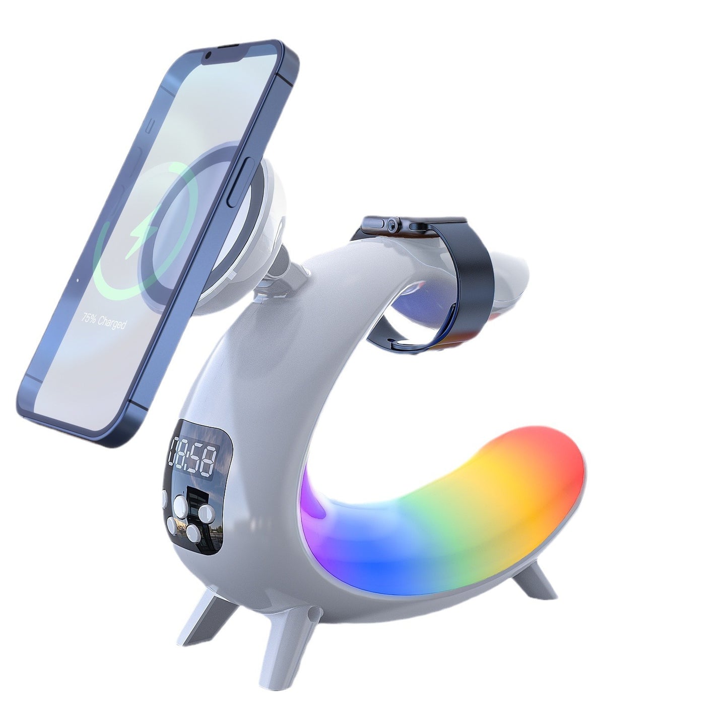 Wireless Charging Bedside Lamp – Multi-Device Fast Charger