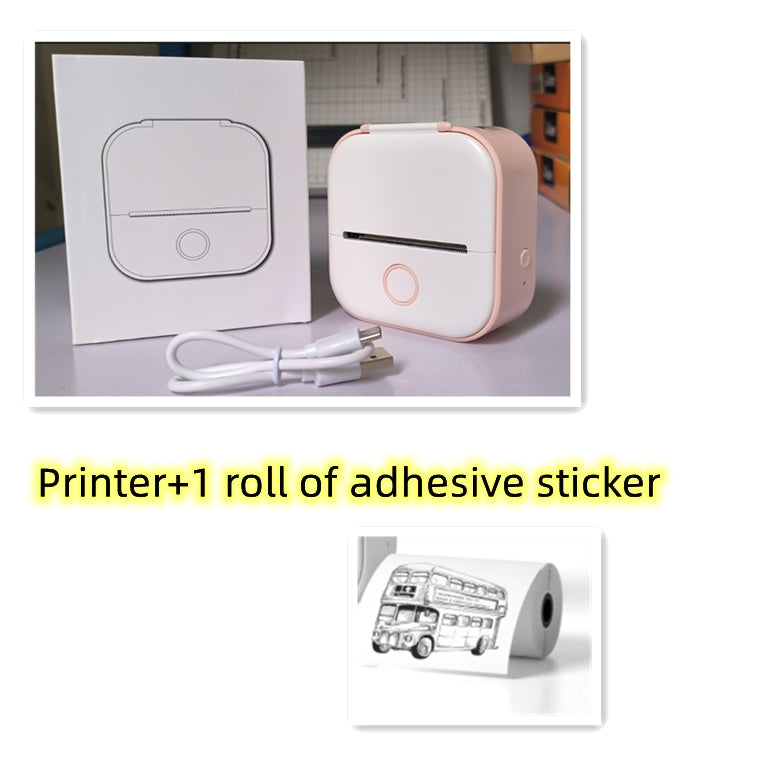 Portable Mini Thermal Label Printer – Bluetooth-Compatible Home & Student Photo Printer for Price Tags & Labels